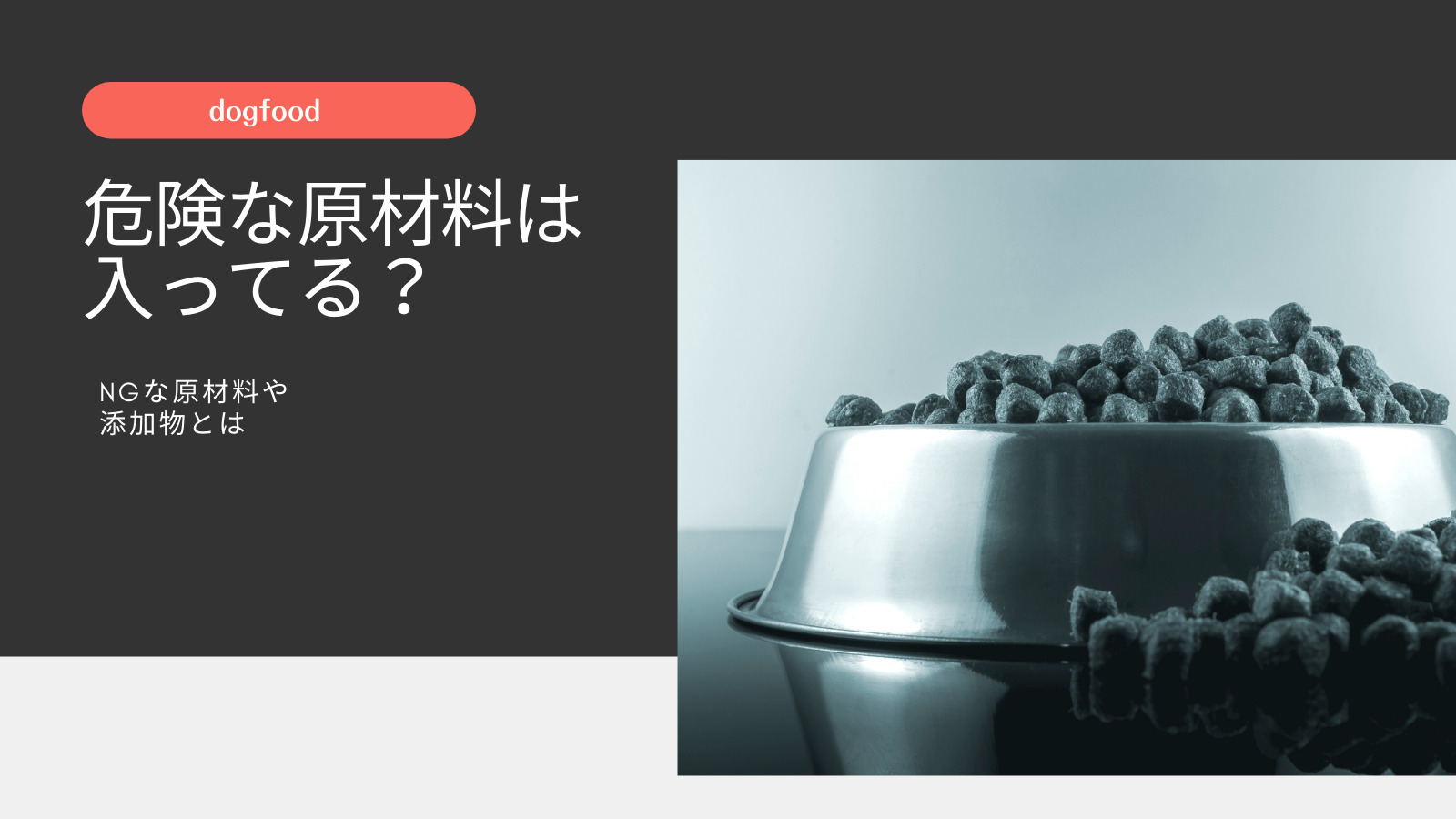 ドッグフードに危険な原材料は入ってる？NGな原材料や添加物とは