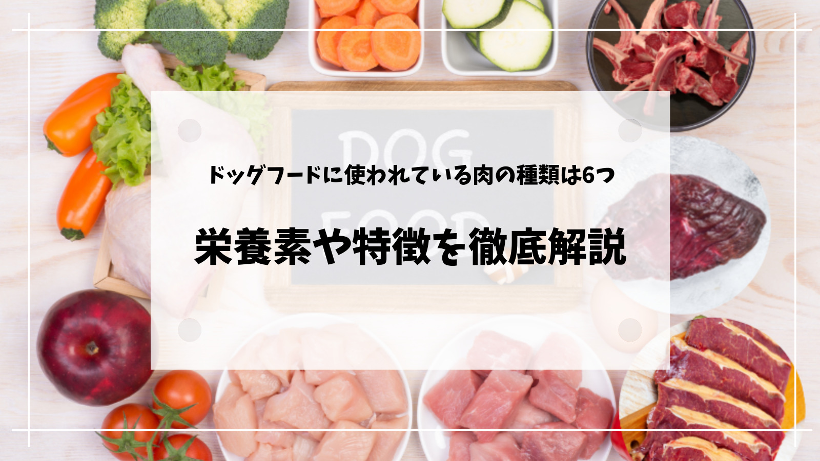 ドッグフードに使われている肉の種類は6つ！栄養素や特徴を徹底解説